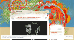 Desktop Screenshot of linesandlinesofwhatever.wordpress.com