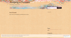 Desktop Screenshot of jumpinginpuddles.wordpress.com