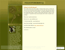 Tablet Screenshot of felicityberry13.wordpress.com