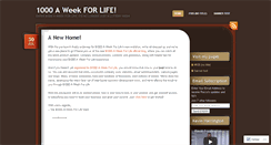 Desktop Screenshot of 1000aweekforlife.wordpress.com