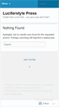 Mobile Screenshot of luciferstyle.wordpress.com