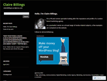 Tablet Screenshot of clairebillings.wordpress.com