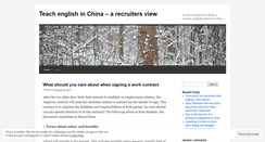 Desktop Screenshot of englishteacherchina.wordpress.com