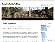 Tablet Screenshot of harrythespiderblog.wordpress.com