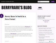 Tablet Screenshot of berryrare.wordpress.com