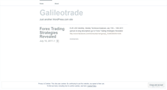 Desktop Screenshot of galileotrade.wordpress.com