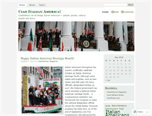 Tablet Screenshot of ciaoitalianamerica.wordpress.com