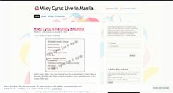 Desktop Screenshot of mileyliveinph.wordpress.com