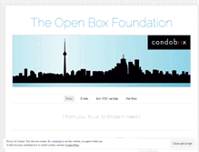 Tablet Screenshot of openboxfoundation.wordpress.com