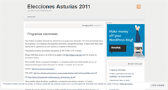 Desktop Screenshot of eleccionesasturias2011.wordpress.com
