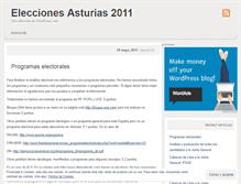 Tablet Screenshot of eleccionesasturias2011.wordpress.com