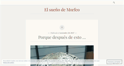 Desktop Screenshot of elsuenodemorfeo.wordpress.com