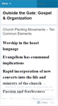 Mobile Screenshot of gospelandorganization.wordpress.com
