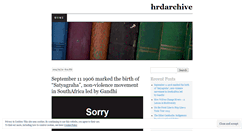 Desktop Screenshot of hrdarchive.wordpress.com