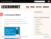 Tablet Screenshot of leserommet.wordpress.com