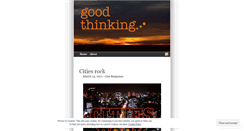 Desktop Screenshot of goodthinkingblog.wordpress.com