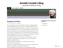 Tablet Screenshot of annettecrosbie.wordpress.com