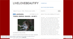 Desktop Screenshot of livelovebeautify.wordpress.com