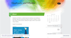 Desktop Screenshot of elephantsandwhales.wordpress.com