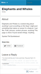 Mobile Screenshot of elephantsandwhales.wordpress.com