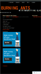 Mobile Screenshot of burningants.wordpress.com