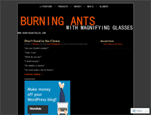 Tablet Screenshot of burningants.wordpress.com