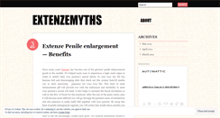 Desktop Screenshot of extenzemyths.wordpress.com