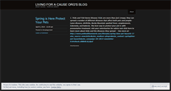 Desktop Screenshot of livingforacauseorg.wordpress.com