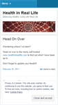 Mobile Screenshot of healthinreallife.wordpress.com