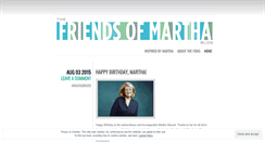 Desktop Screenshot of friendsofmartha.wordpress.com