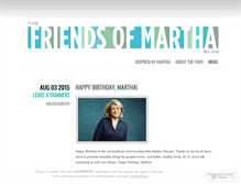 Tablet Screenshot of friendsofmartha.wordpress.com