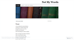 Desktop Screenshot of notmywords.wordpress.com