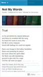 Mobile Screenshot of notmywords.wordpress.com