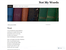 Tablet Screenshot of notmywords.wordpress.com