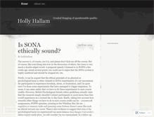 Tablet Screenshot of hollyhallam.wordpress.com