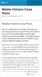 Mobile Screenshot of mobilechickencoopplans.wordpress.com