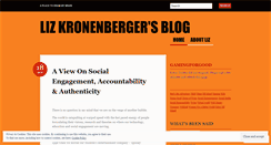 Desktop Screenshot of lizkronenberger.wordpress.com