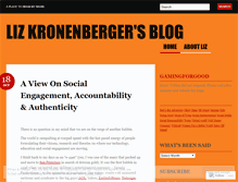 Tablet Screenshot of lizkronenberger.wordpress.com