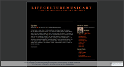 Desktop Screenshot of lifeculturemusicart.wordpress.com