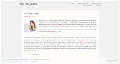 Desktop Screenshot of minitextloans.wordpress.com