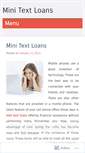 Mobile Screenshot of minitextloans.wordpress.com