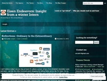 Tablet Screenshot of eisenendeavors.wordpress.com