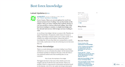 Desktop Screenshot of bestforexknowledge.wordpress.com