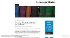 Desktop Screenshot of genealogystories.wordpress.com