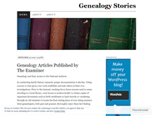 Tablet Screenshot of genealogystories.wordpress.com