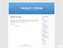 Tablet Screenshot of aladayak.wordpress.com