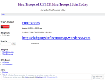 Tablet Screenshot of firetroopsofcp.wordpress.com