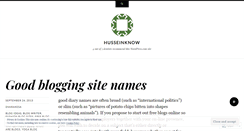 Desktop Screenshot of husseinknow.wordpress.com