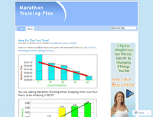 Tablet Screenshot of marathonplan.wordpress.com