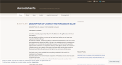 Desktop Screenshot of duroodsharifs.wordpress.com